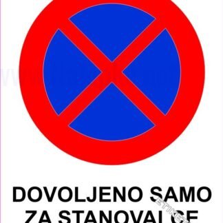 Dovoljeno za stanovalce