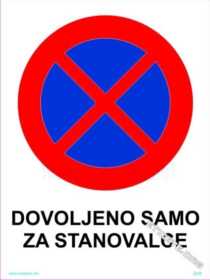 Dovoljeno za stanovalce