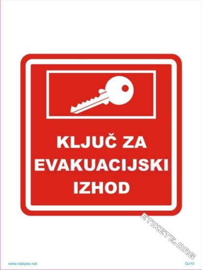Ključ za evakuacijski izhod