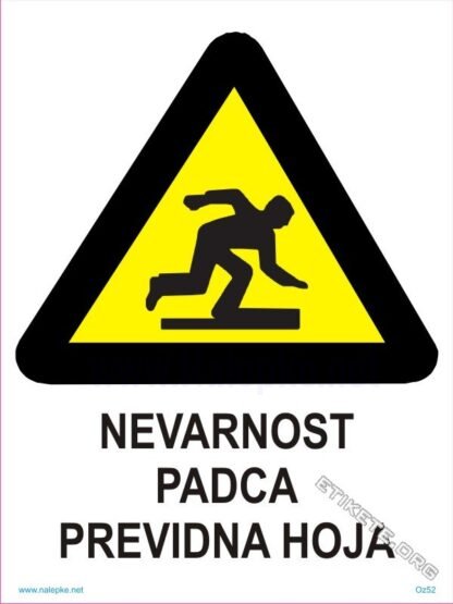 Nevarnost padca previdna hoja 1