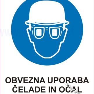 Obvezna uporaba čelade in očal 1