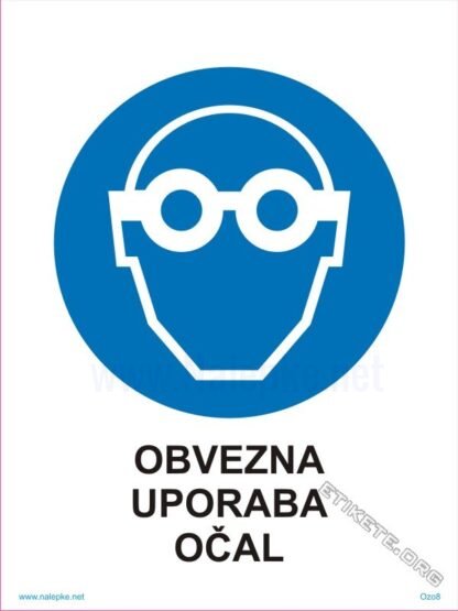 Obvezna uporaba očal 1