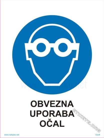 Obvezna uporaba očal 1