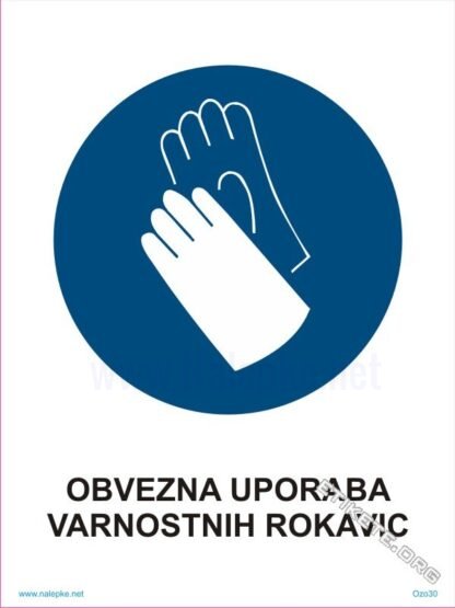 Obvezna uporaba varnostnih rokavic 1