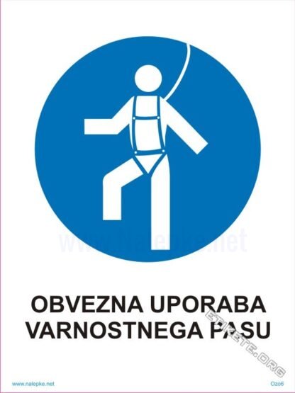 Obvezna uporaba varnostnega pasu 1