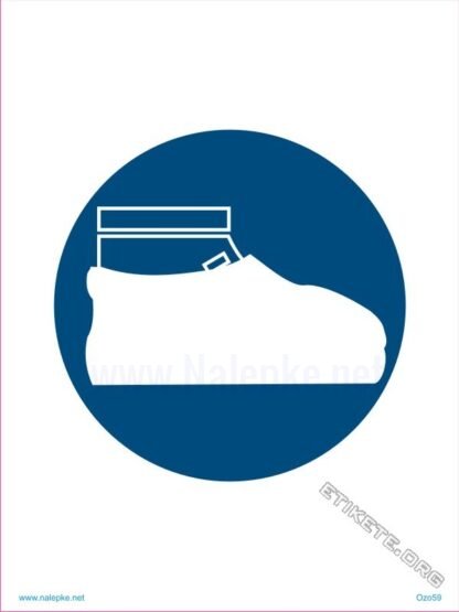 Obvezna uporaba zaščite za obuvala