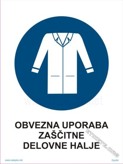Obvezna uporaba zaščitne delovne halje1