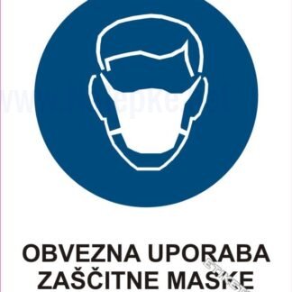 Obvezna uporaba zaščitne maske 1