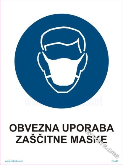 Obvezna uporaba zaščitne maske 1