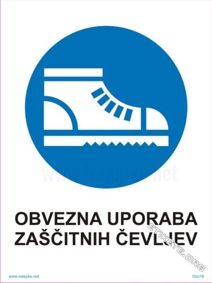 Obvezna uporaba zaščitnih čevljev 1