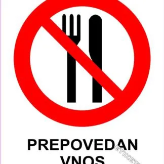Prepovedan vnos hrane 1