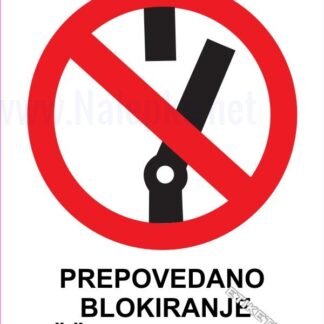 Prepovedano blokiranje zaščitnega stikala 1