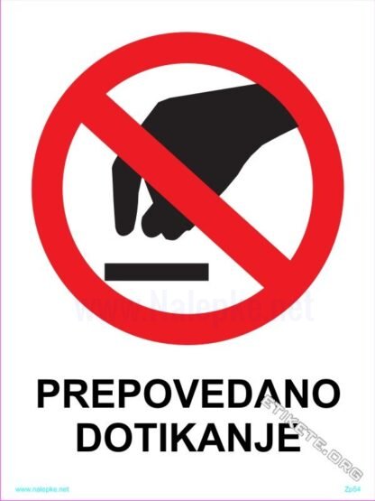 Prepovedano dotikanje 1