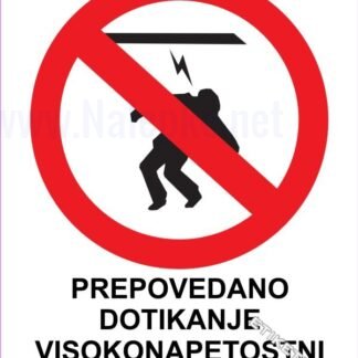 Prepovedano dotikanje visokonapetostni kabel 1