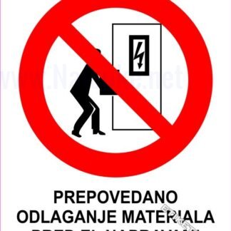 Prepovedano odlaganje materiala pred el.napravami 1