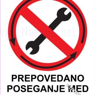 Prepovedano poseganje med obratovanjem 1