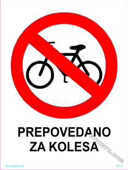 Prepovedano za kolesa 1