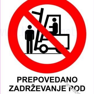 Prepovedano zadrževanje pod bremenom 1