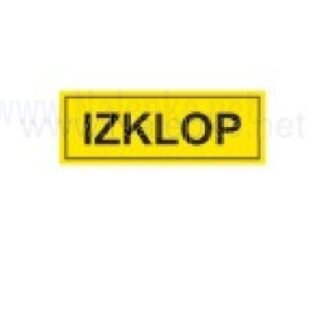 nalepka Izklop 46 x 16 mm, pola: 8 nalepk