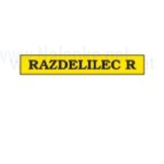 Nalepka Razdelilec R, dimenzija: 71x16mm, pola: 10 kos