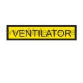 Nalepka VENTILATOR, dimenzija: 71x16mm, pola: 10 kos