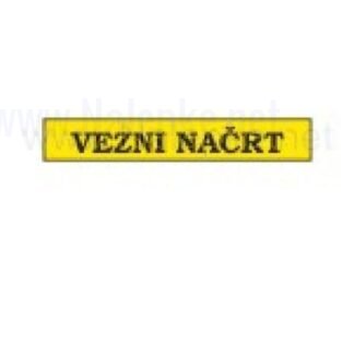 Nalepka Vezni načrt, dimenzija: 71x16mm, pola: 10 kos