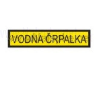 Nalepka Vodna črpalka,dimenzija: 71x16mm, pola: 10 kos