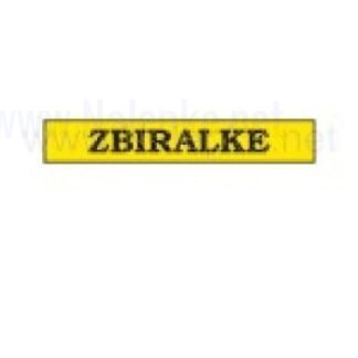 Nalepka Zbiralke, dimenzija: 71x16mm, pola: 10 kos