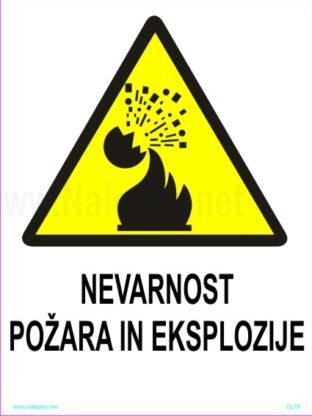 Nevarnost požara in eksplozije