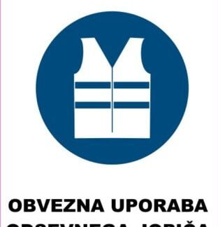 Obevzna uporaba odsevnega jopiča 2