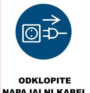 odklopite napajalni kabel 2