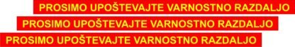 Talna opozorilna nalepka za varnostno razdaljo COVID