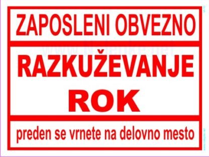 Zaposleni - obvezno razkuževanje rok