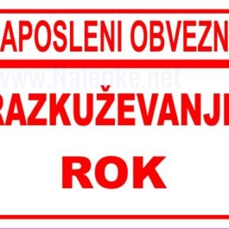 Zaposleni - obvezno razkuževanje rok