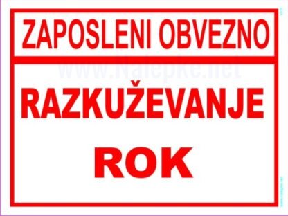 Zaposleni - obvezno razkuževanje rok