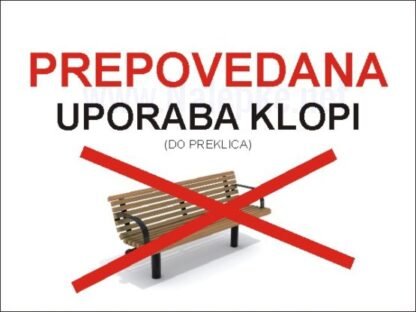 Prepovedana uporaba klopic