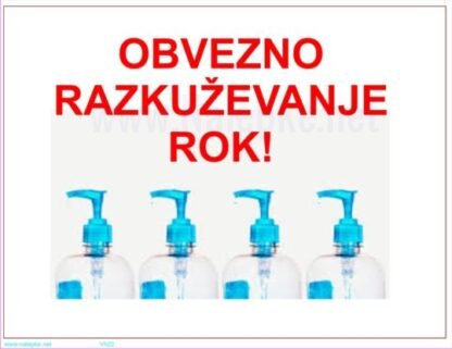 Obvezno razkuževanje rok -covid-19