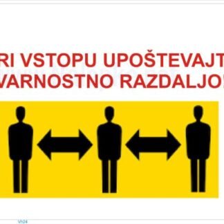 Upoštevanje varnostne razdalje -covid-19