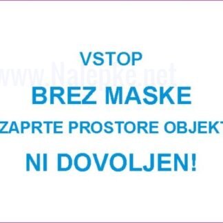 opozorilna nalepka za lokale in gostilne s terasami in letnimi vrtovi
