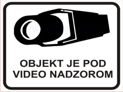 Objekt je pod video nadzorom