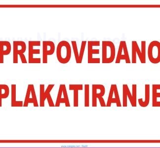 Prepovedano plakatiranje