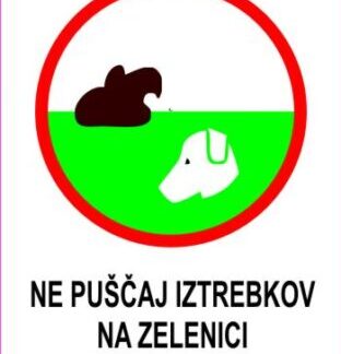 ne puščaj iztrebkov na zelenici