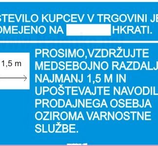 Omejitev števila kupcev v trgovini