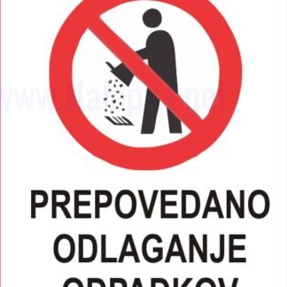 Prepovedano odlaganje smeti