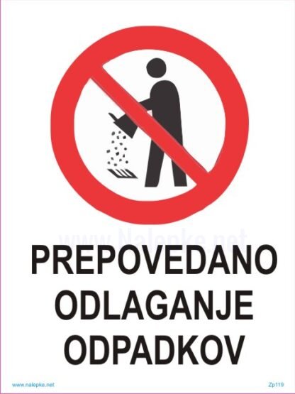 Prepovedano odlaganje smeti