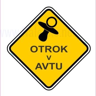 Nalepka otrok v avtu