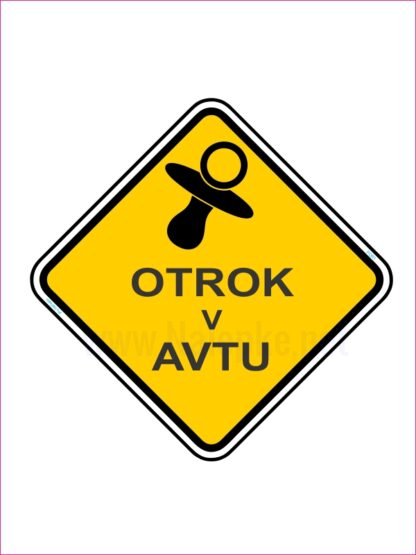 Nalepka otrok v avtu