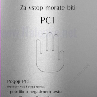 Varnost je na prvem mestu za vstop morate biti PCT srebrna