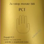 Varnost je na prvem mestu za vstop morate biti PCT zlata