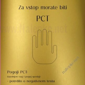 Varnost je na prvem mestu za vstop morate biti PCT zlata